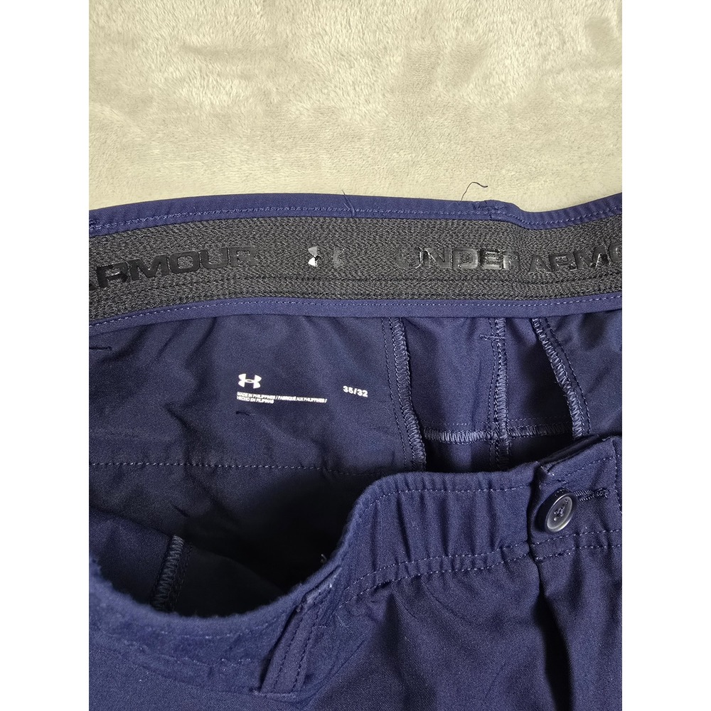 Under Armour Drive Golf Pants Mens 35x32 Navy Blue Performance 1364407 - Picture 3 of 9